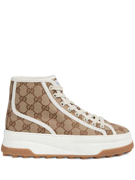 gucci common high gg trainers|Gucci embroidered sneakers.